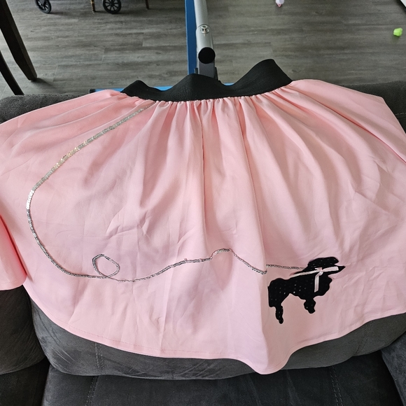 1950s Poodle Skirt, Socks, and Glasses Halloween Costume - Picture 1 of 4